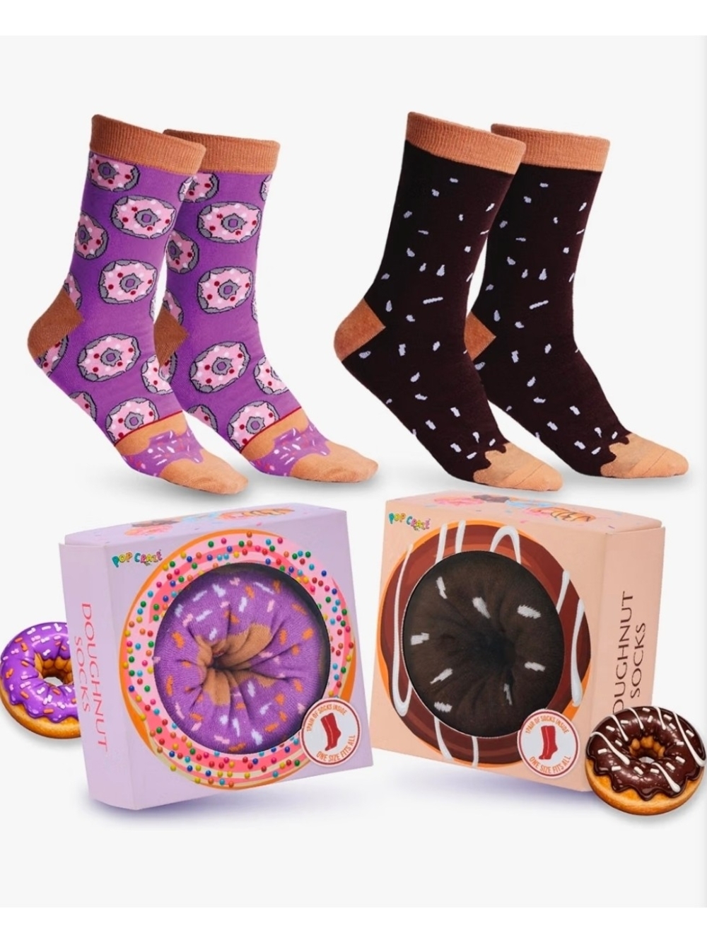 PopCraze - Doughnut Crew Socks - Pick 1